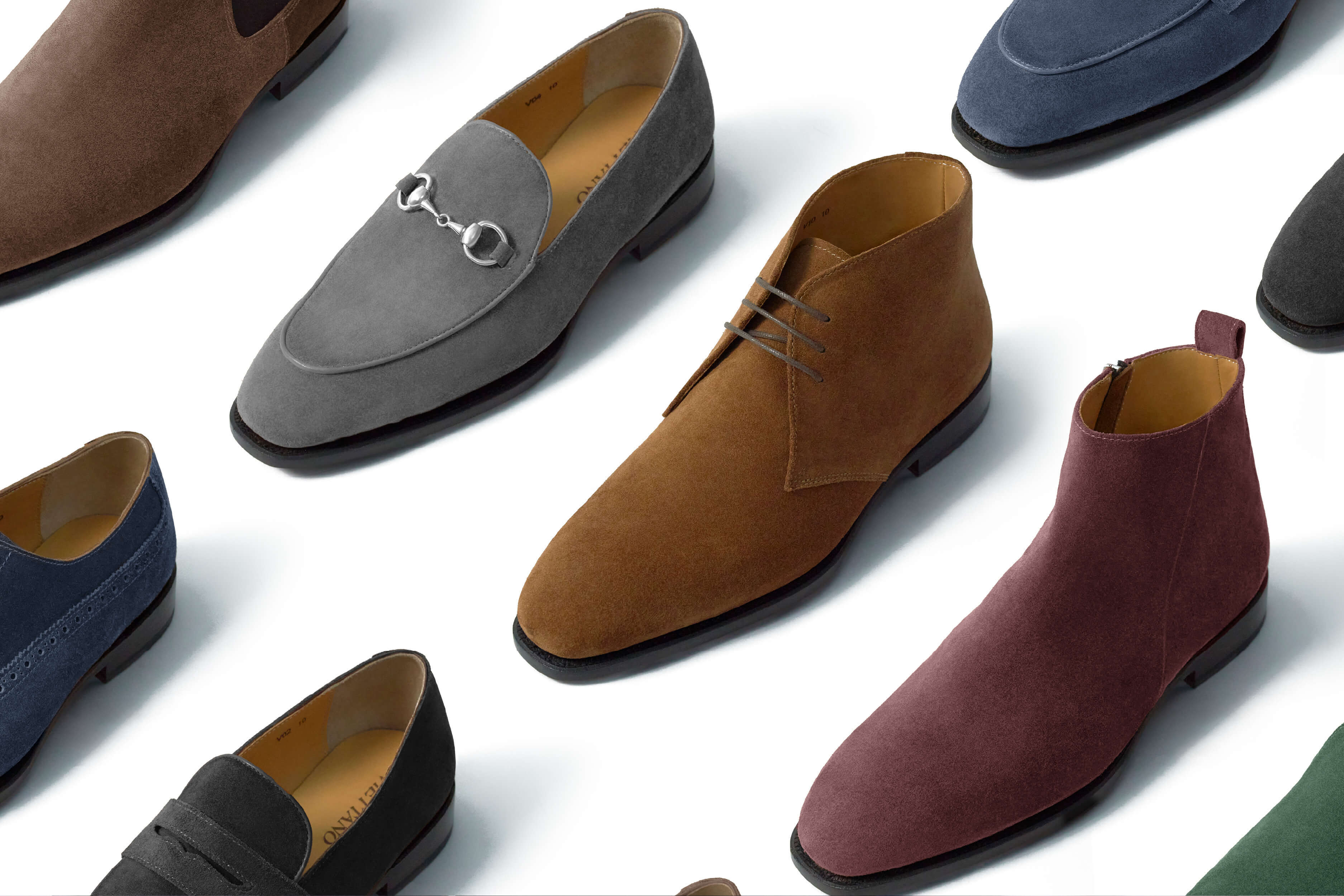A pair of custom leather dress shoes presented in a gift box for anniversary