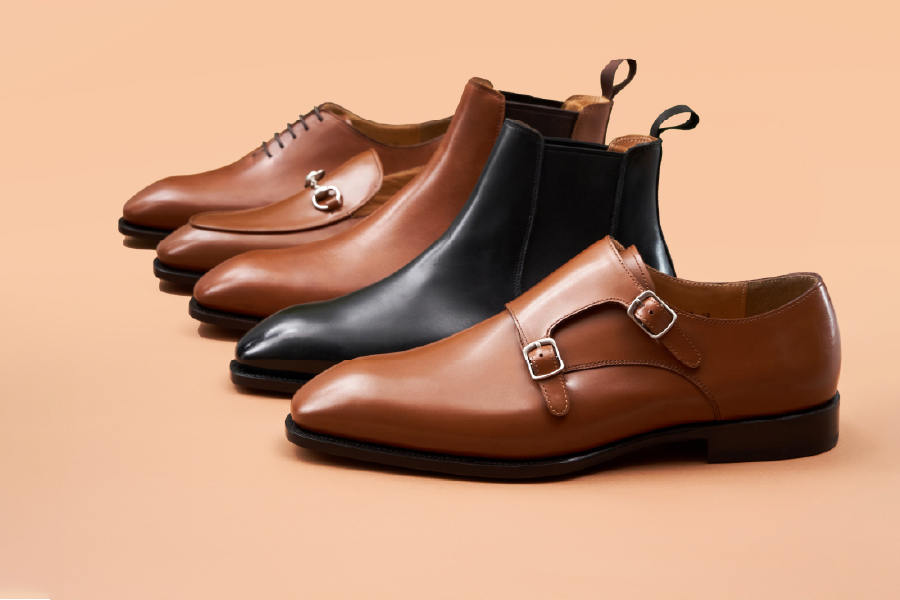 online shoe builder interface with real-time preview of a custom Oxford