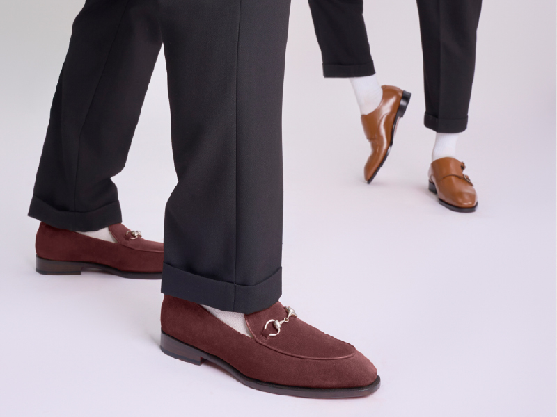 range of custom dress shoe styles: Oxford, monk strap, loafer, boot